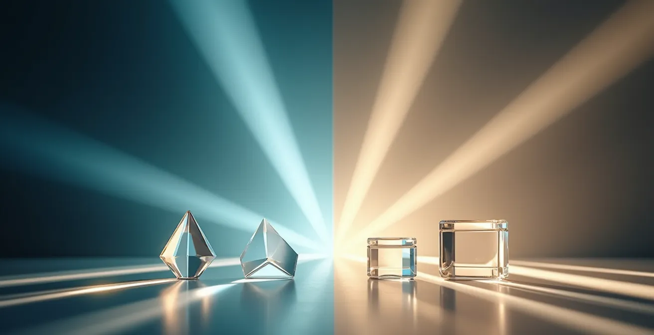 Abstrakte Darstellung wie das menschliche Gehirn inkonsistente Lichtverhältnisse in Spielen wahrnimmt