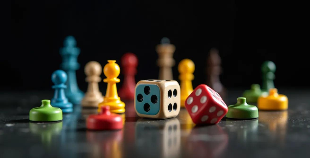 Symbolische Darstellung verschiedener Spielgenres die miteinander verschmelzen