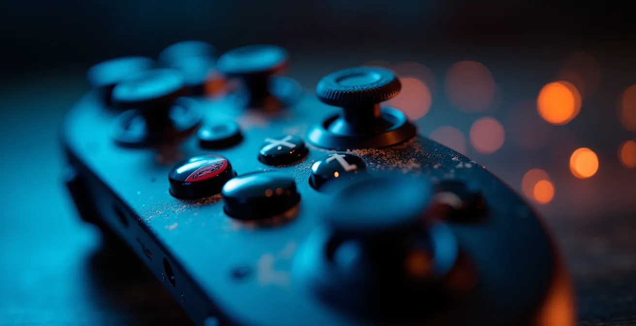 Detailaufnahme von Gaming-Equipment und strategischen Entscheidungsprozessen