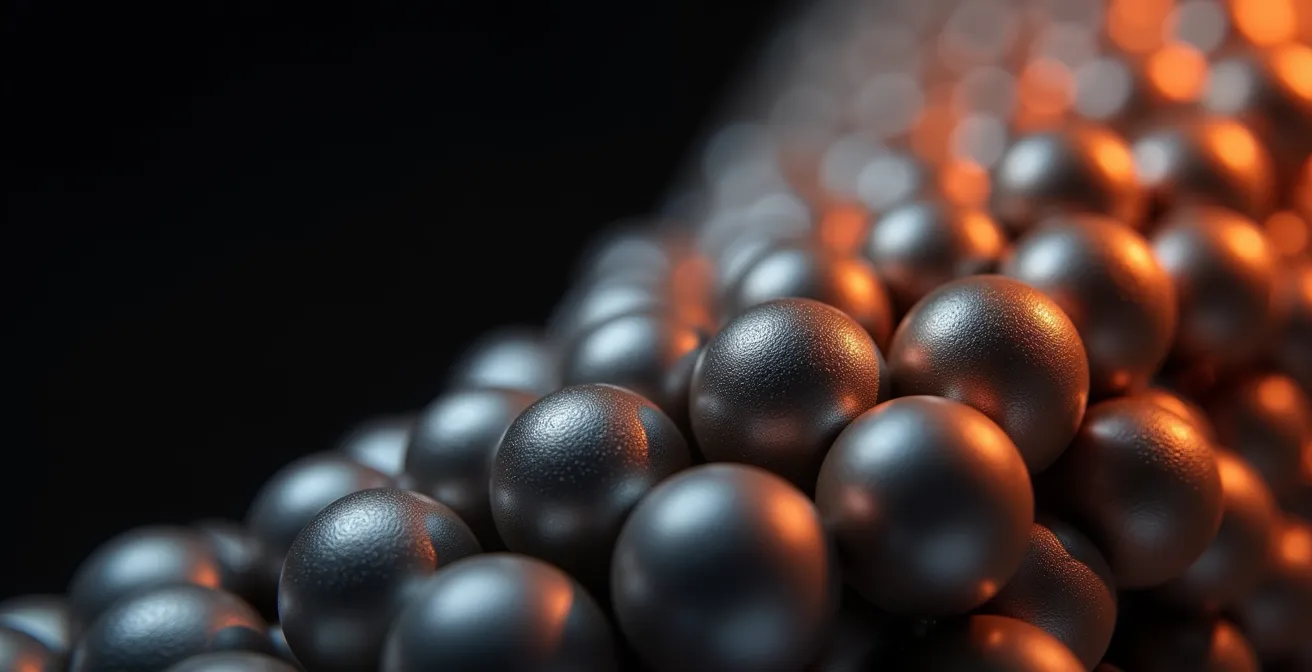 Visualisierung von PBR-Parametern mit verschiedenen Metallisch- und Rauheitswerten