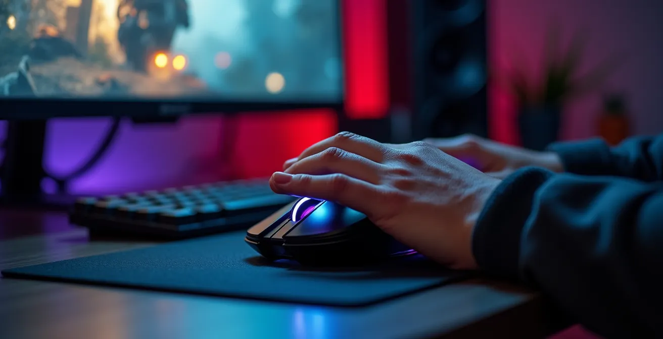 Vertikale Gaming-Maus für präzises FPS-Gaming